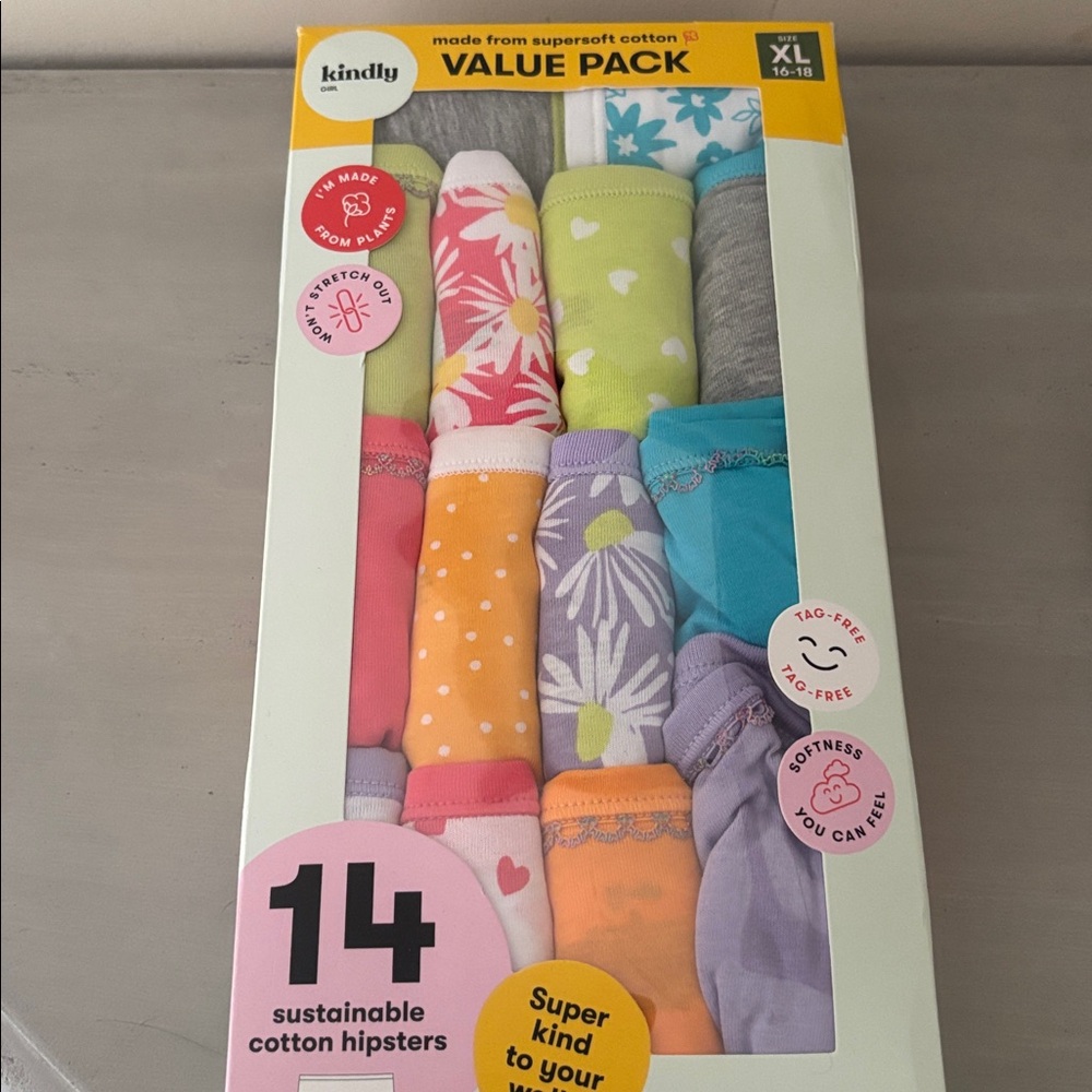 Girls Kindly Cotton Hipsters Value Pack